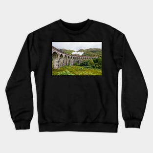 Glenfinnan railway viaduct in the Scottish Highlands Crewneck Sweatshirt